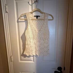 Robert Rodriguez Women's Cream Crochet Top
